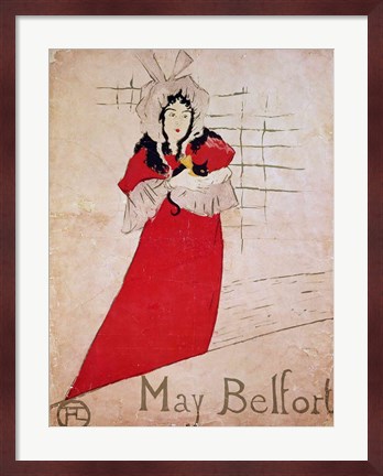 Framed May Belfort, France, 1895 Print