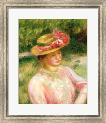 Framed Straw Hat, 1895 Print