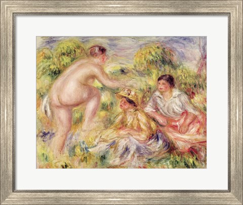 Framed Young Girls in the Countryside, 1916 Print