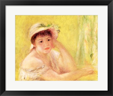 Framed Woman in a Straw Hat, 1879 Print