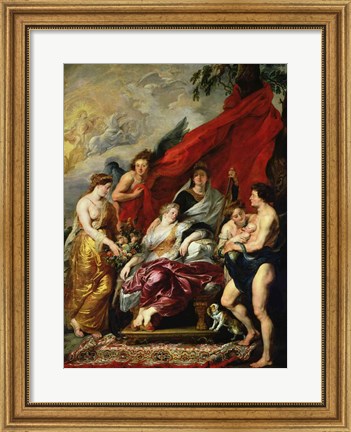 Framed Birth of Louis XIII Print