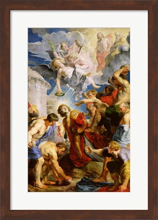 Framed Stoning of St. Stephen Print