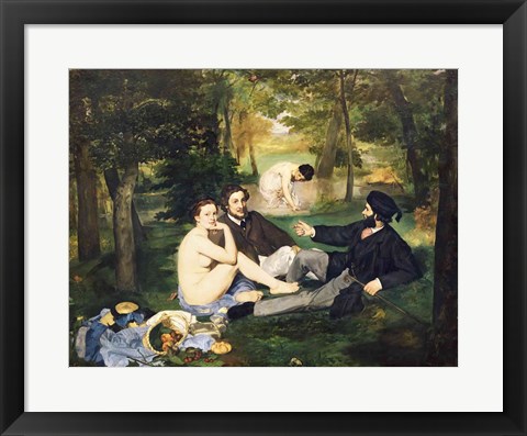 Framed Dejeuner sur l&#39;Herbe, 1863 Print