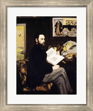Framed Portrait of Emile Zola Print