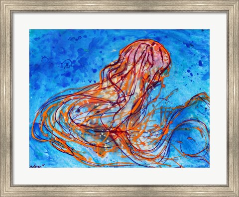Framed Abstract Jellyfish Print