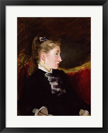 Framed Profile of a Young Girl Print