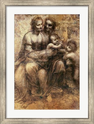 Framed Virgin and Child with SS. Anne and John the Baptist, c.1499 Print