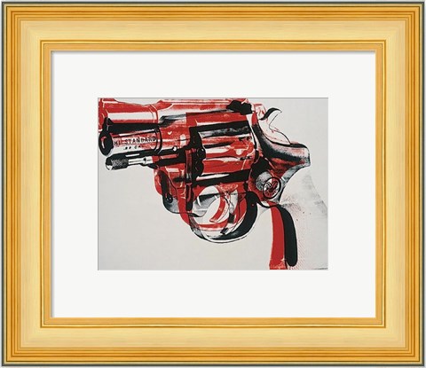Framed Gun, c. 1981-82 (black and red on white) Print