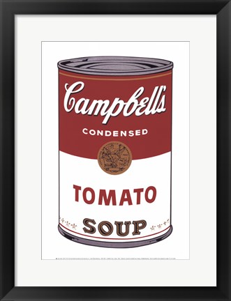 Framed Campbell&#39;s Soup I:  Tomato, 1968 Print
