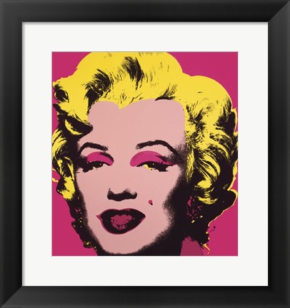 Framed Marilyn Monroe (Marilyn), 1967 (hot pink) Print