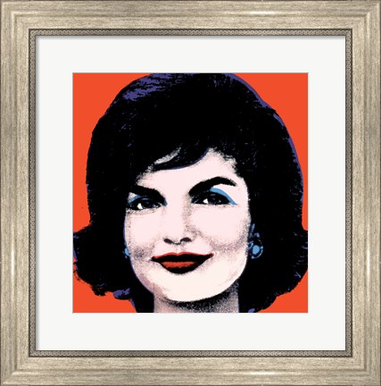 Framed Jackie, 1964 (on red) Print