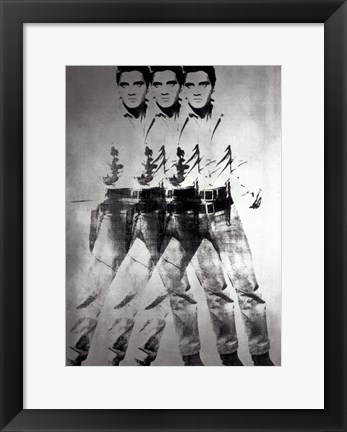 Framed Elvis, 1963 (triple Elvis) Print