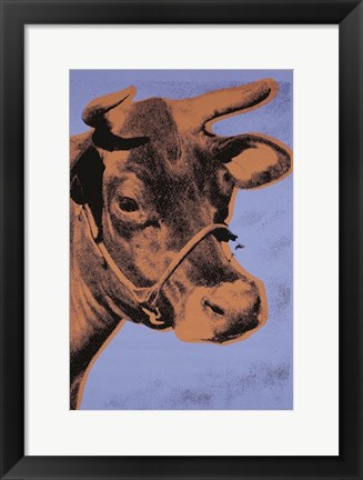 Framed Cow, 1971 (purple &amp; orange) Print
