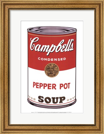 Framed Campbell&#39;s Soup I:  Pepper Pot, 1968 Print