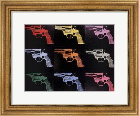 Framed Gun, c. 1982 (many/rainbow) Print