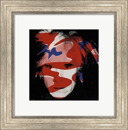 Framed Self-Portrait, 1986 (red, white and blue camo) Print