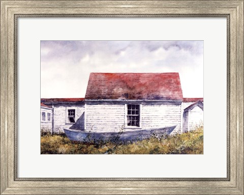 Framed Blue Dory, Monhegan Print