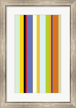 Framed Paprika Stripe Print