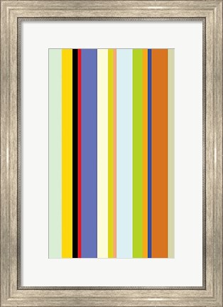 Framed Paprika Stripe Print