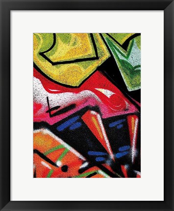 Framed Colorful Graffiti (detail Print
