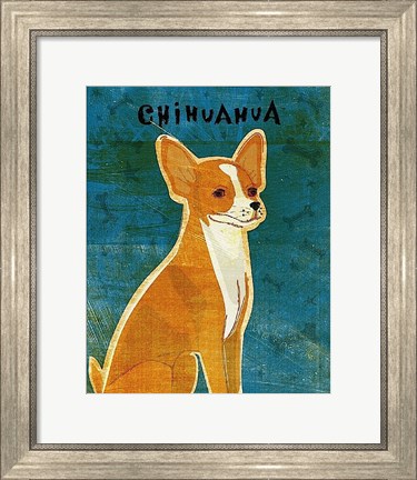 Framed Chihuahua (red) Print