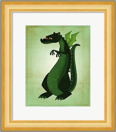 Framed Green Dragon Print