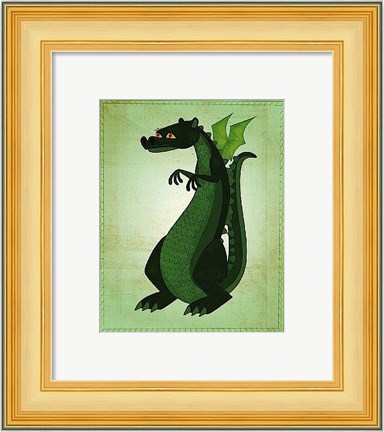 Framed Green Dragon Print