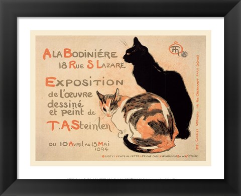 Framed la Bodiniere/Exposition Steinlen Print