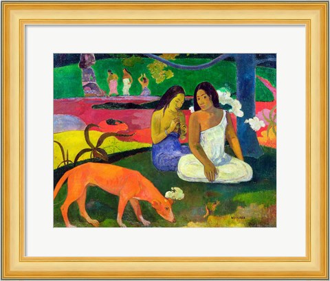 Framed Arearea (The Red Dog), 1892 Print