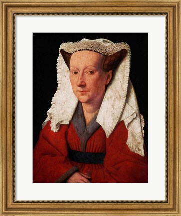 Framed Portrait of Margaret van Eyck, 1439 Print
