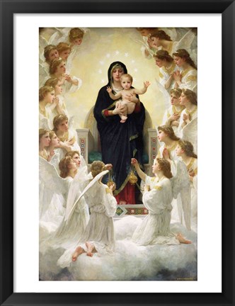 Framed Virgin with Angels, 1900 Print