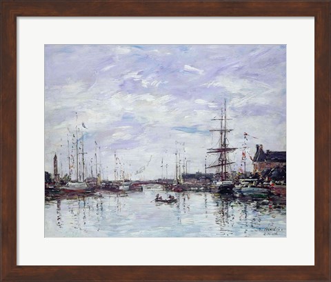 Framed Deauville, the Dock, 1892 Print