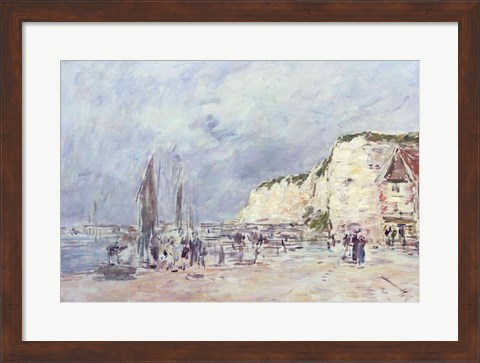 Framed Cliffs at Dieppe and the &#39;Petit Paris&#39; Print