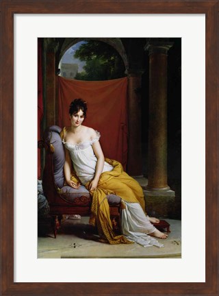Framed Portrait of Madame Recamier Print