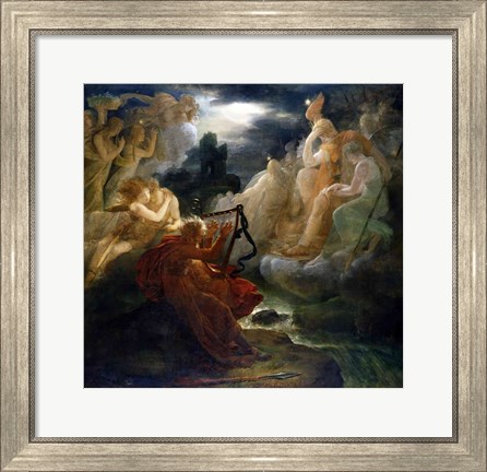 Framed On the Bank of the Lora, Ossian Conjures up a Spirit with the Sound of his Harp, c.1811 Print
