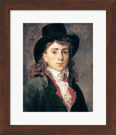 Framed Portrait of Baron Antoine Jean Gros Print