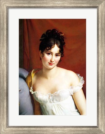 Framed Portrait of Madame Recamier - detail Print