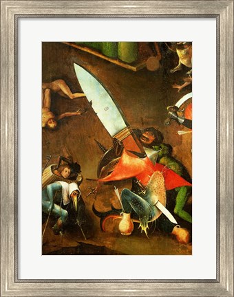 Framed Last Judgement (Altarpiece): Detail of the Dagger Print