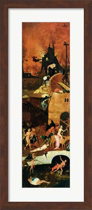 Framed Haywain: right wing of the triptych depicting Hell, c.1500 Print