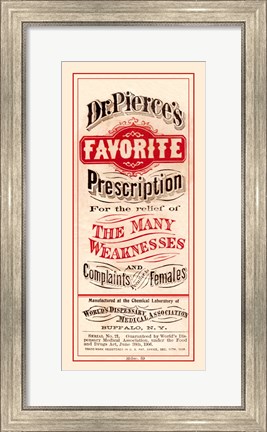 Framed Dr. Pierce&#39;s Favorite Print