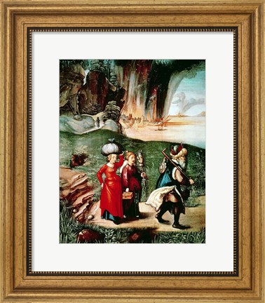 Framed Lot and his Daughters Print