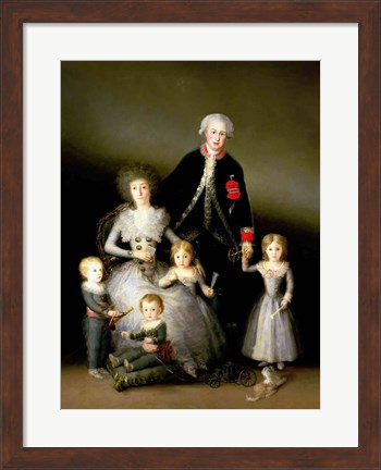 Framed Duke of Osuna and his Family, 1788 Print