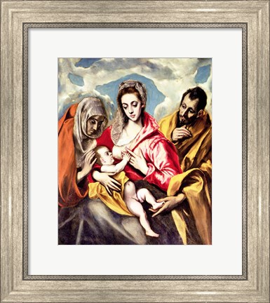 Framed Virgin and Child with SS. Anne and Joseph Print