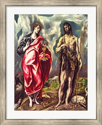 Framed St John the Evangelist and St. John the Baptist Print