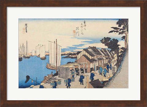 Framed Shinagawa: departure of a Daimyo Print