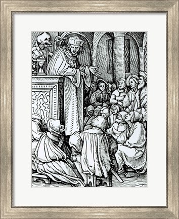 Framed Death and the Preacher Print