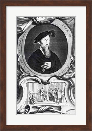Framed Portrait of Edward Seymour, 1536, Detail Print