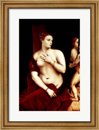 Framed Venus in Front of the Mirror Print