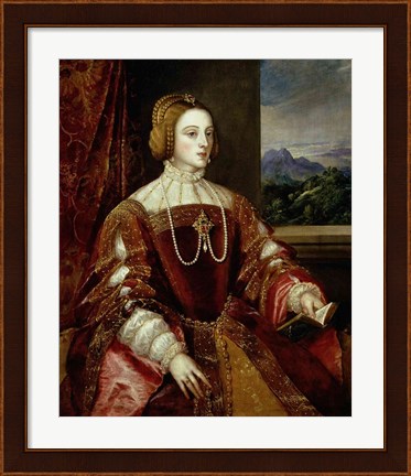 Framed Portrait of the Empress Isabella of Portugal, 1548 Print