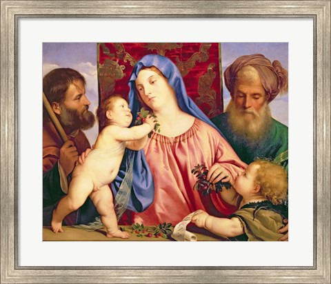 Framed Madonna of the Cherries with Joseph Print